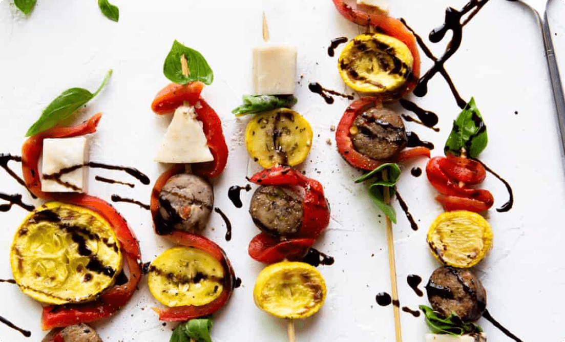 A picture of Antipasto Sausage Skewers