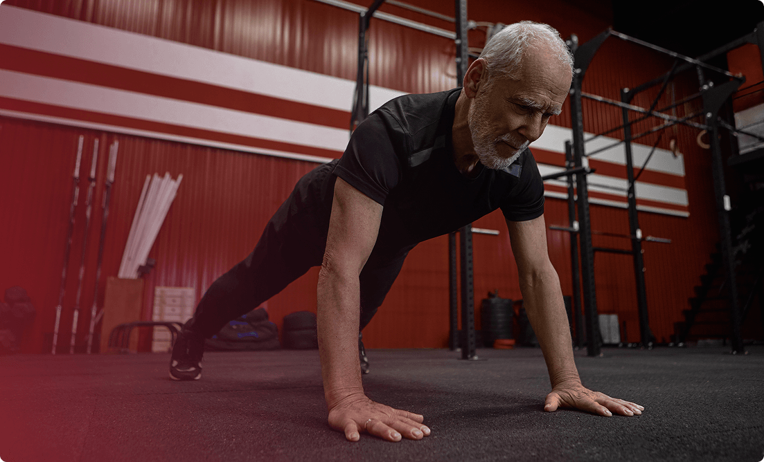 Functional strength training exercise improving posture, balance, and everyday movement through structured workouts at Vision Elite training