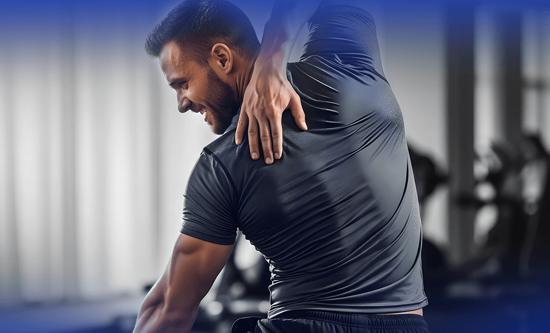 Man performing a mobility exercise at Vision Elite Training to improve flexibility, joint health, and movement quality as he ages.